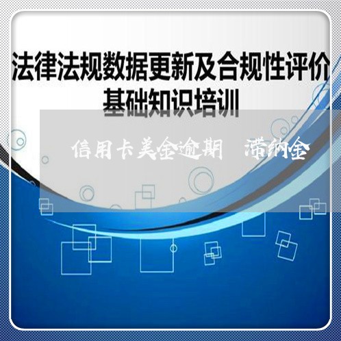 信用卡美金逾期 滞纳金